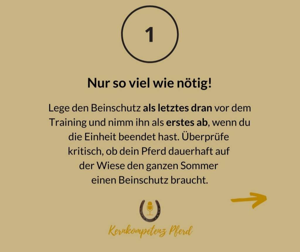 Hitzestau unter dem Beinschutz